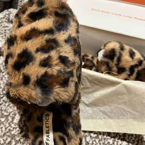 Fabletics Leopard Print Slippers